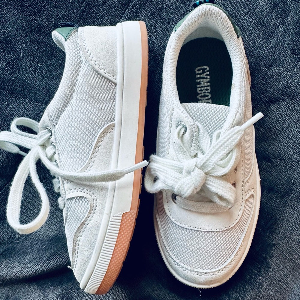 Gymboree White and Green Kids Sneakers